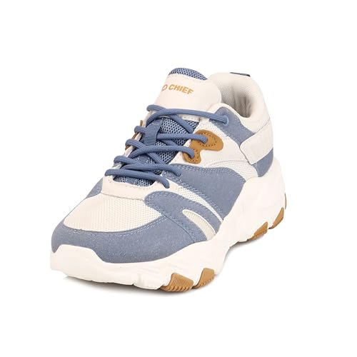 Red Chief Men’s Sports Sneaker | Breathable Mesh & Synthetic Low Ankle Lace Up Shoe | Teal (C6016)