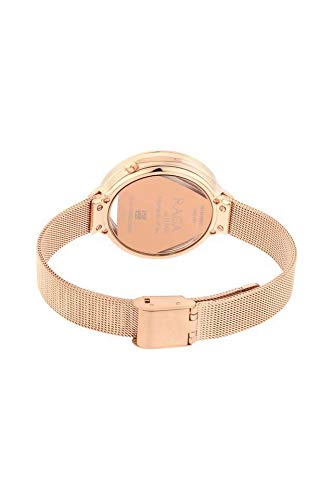 Titan Raga Moments of Joy Quartz Analog Black Dial Rose Gold Metal Strap Watch for Women - NT95134WM01