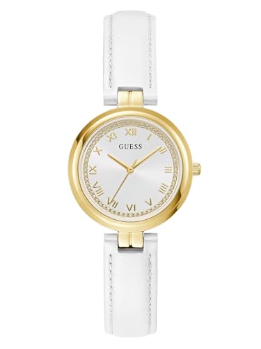 GUESS Women Round White Stainless Steel Analog Watch - U1445L4M