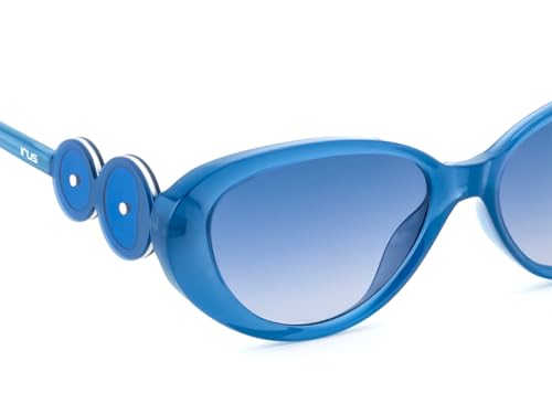 IRUS Women Oval sunglasses | 100% UV protection | Small Size | Blue Gradient Polycarbonate lens