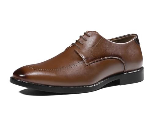 LOUIS STITCH Men’s Russet Tan Formal Lace-Up Derby Shoes | Formal Lace-Up Shoes for Men | Business & Occasion Wear | LSVSWC-1 |UK-6