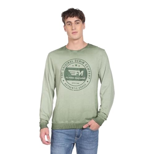 Crew Neck Brand Print Cotton Sweatshirt