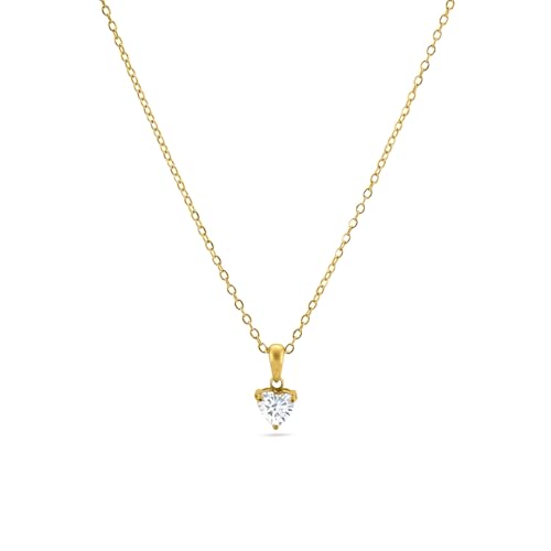 PALMONAS Regal Radiance Solitaire Necklace for Women - Waterproof & Anti-Tarnish Jewellery, Gift For Girls & Women