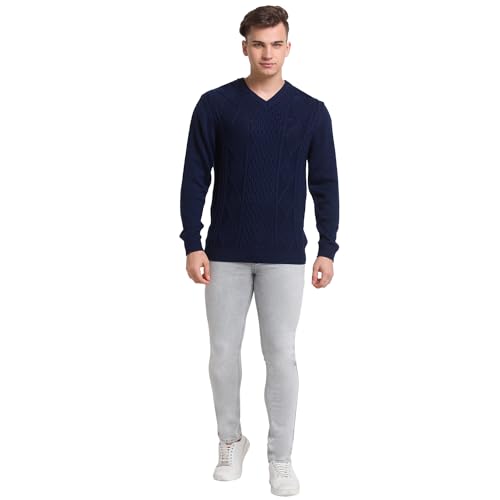 Colorplus Tailored Fit Blue Sweater for Men