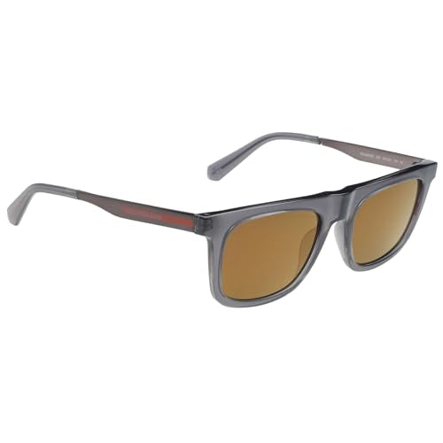 Calvin Klein Jeans|Grey Full Frame Square Sunglasses|100% UV Protected (Uv 400) Gold Reflector Mirror Lens|Men's|Large|CKJ 22603 050 54 S