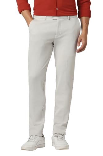 Men Grey Textured Trousers