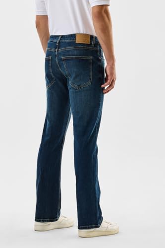 SNITCH Men Casual Jeans | Bootcut Fit with Smooth Texture & Durable Fabric | Cotton Blend & Medium Stretch for All Seasons & Everyday Comfort |Blue