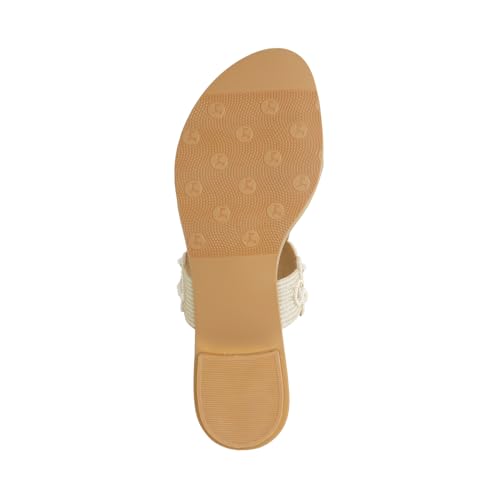 Mochi Women Off White Embellished Ethnic/Wedding Slip-on Sandal UK/8.5 EU/42 (35-1522)