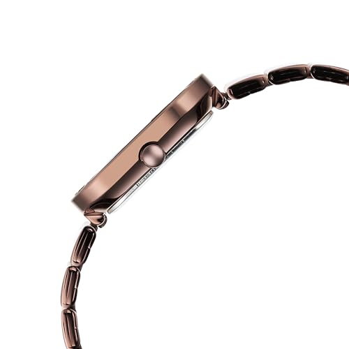 Titan Purple Stackables Quartz Analog Black Dial Metallic Brown Stainless Steel Strap Watch for Women - NT2715QM01F