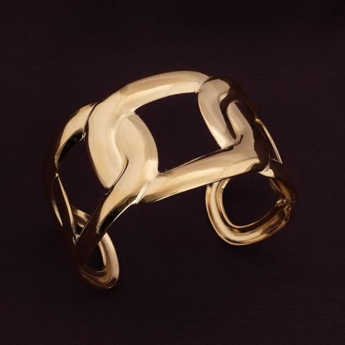 PALMONAS Link Hoops Cuff Bracelet for Women - Gift for Girls & Women | Waterproof & Anti-Tarnish Bracelet