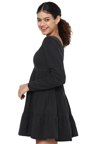 American Eagle women's Cotton A-Line Mini Dress (WEE0396846167_Black