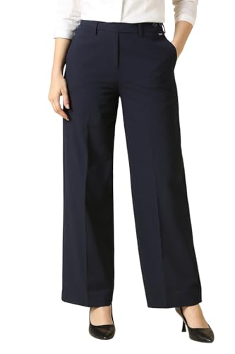 Allen Solly Women's Regular Casual Pants (AHTFWRGBB01134_Navy