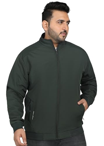 ELLIPSE Nylon Full Sleeve Oversized Standard Length Men's Winter Jacket | Winter Wear Oversized Jacket| Color - Forest Green 4XL