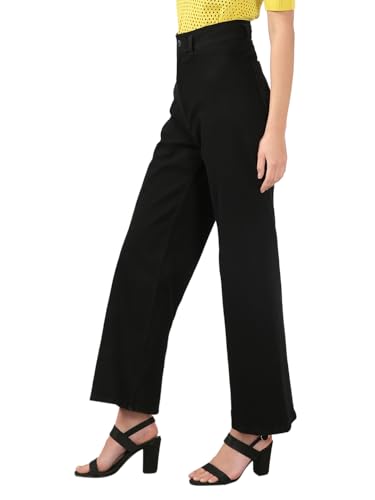 VERO MODA Women Wide Leg Black High Rise Jeans