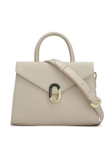 Da Milano Genuine Leather White Satchel (Small) (01685OL)