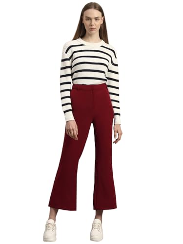 VERO MODA Womens Bootcut Pants Rust