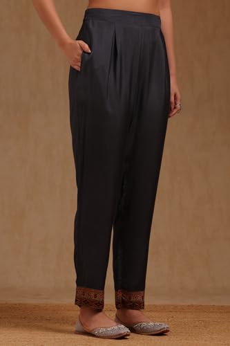 Soch Women's Muslin Salwar Suit Set (EWA5CD22274_Charcoal