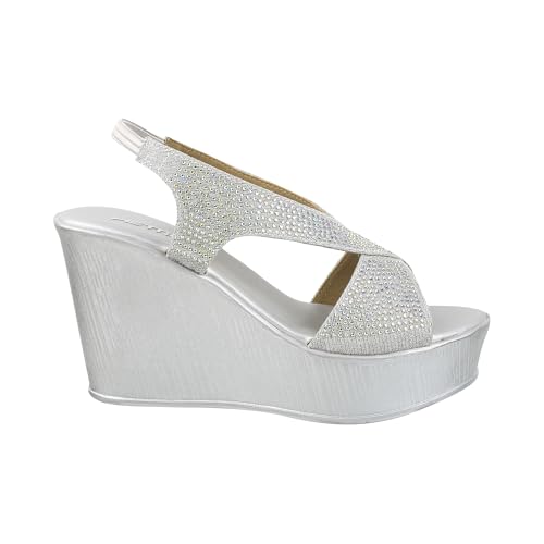 Metro Women Silver Synthetic Sandals - EU/38 UK/5-35-90