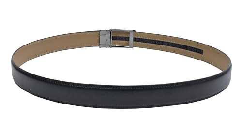 WildHorn Men's Genuine Leather Belt for Men| Premium Auto-Lock Buckle | Adjustable up to 48” | Formal & Casual Wear | Micro-Adjust Fit | Stylish Gift Box Included (Free Size) (NATURAL BLACK)