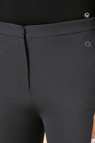 Women Grey Solid Formal Trousers
