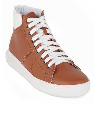 Carlton London Women Tan Comfortable Lace-Up Snakeer with Heels, for for Casual, Walking & Daily Use (38)
