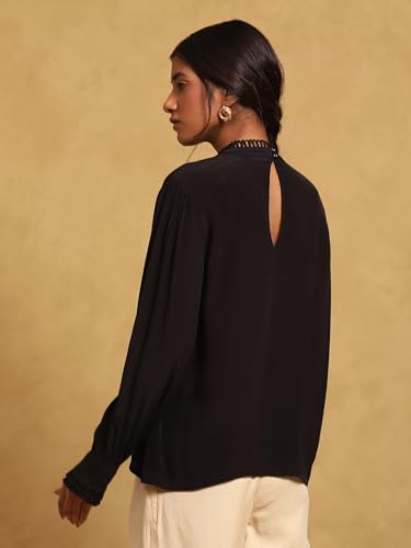 Ritu Kumar Black Full Sleeves Solid Shirt