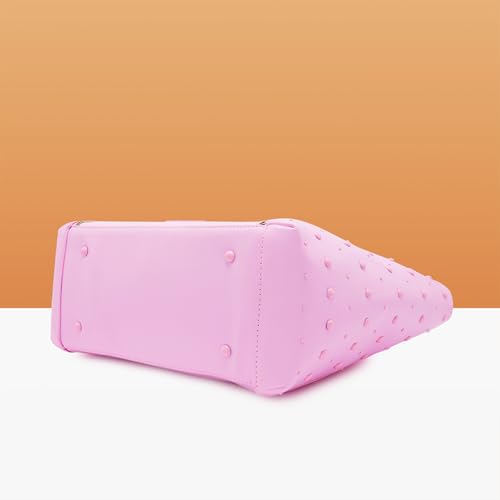 Caprese Midge Medium Tote Bag for Women | Stylish Faux Leather Shoulder Bag with Multi-Compartment, Adjustable & Detachable Strap | Fits Up to 16-Inch Laptop | Ideal for Work, Travel, Shopping (Pink)