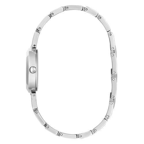 Guess Gb Lady G Analog Watch for Women with Silver Round Dial & Silver Stainless Steel Bracelet Band Water Resistant Women's Wrist Watches - GW0549L1