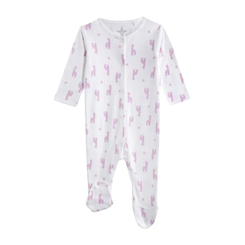 Mothercare Girls Printed Full Sleeves Sleepsuit - White