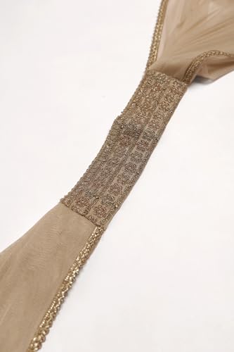 Soch Womens Cream Tissue Embroidered Suit Set With Sequins
