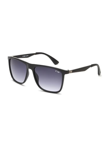 IRUS by IDEE 100% UV protected sunglasses | Men | Square | Full Rim | Gradient | Large | Black - Frame | Grey - Lens