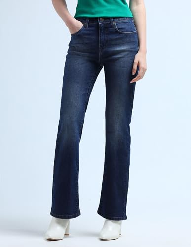 U.S. POLO ASSN. Mid Rise Boot Cut Jeans (UWAW24JEN261_Blue_32)
