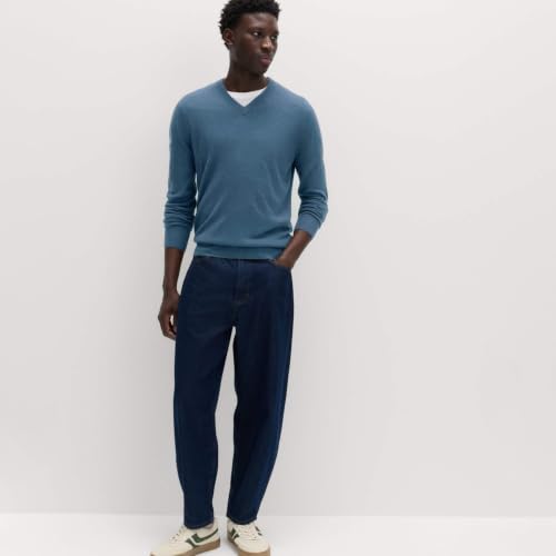 Marks & Spencer Cashmilon™ V-Neck Long Sleeves Sweater Blue