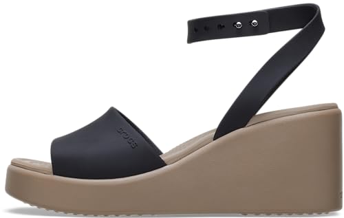 Crocs Brooklyn Ankle Strap Wedge Blk/Mrm