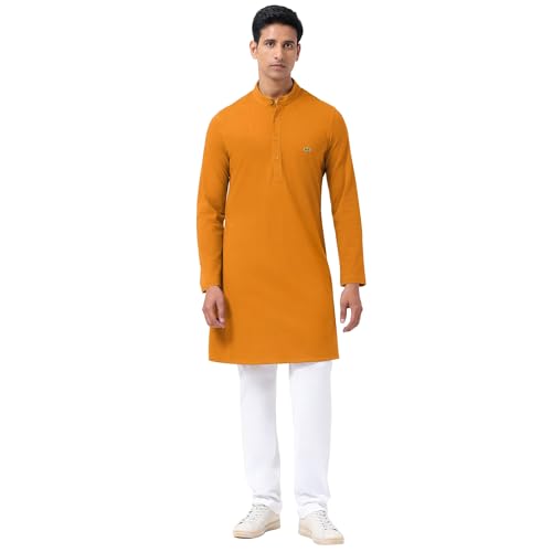 Men's Full Sleeve Knee Length Slim Fit Kurta
