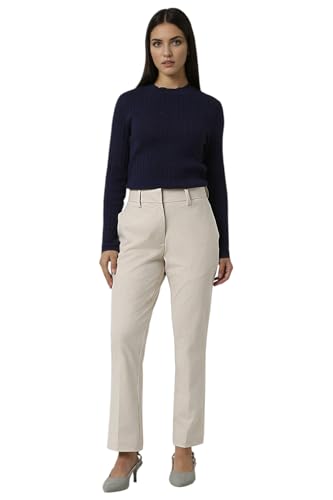 Van Heusen Women's Slim Casual Pants (VWTFFTRPI25318_Beige