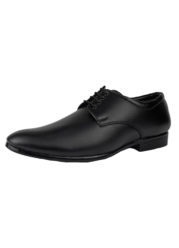 HIKBI Leather Formal Office Shoes Formal Shoes for Men (Numeric_10) Black