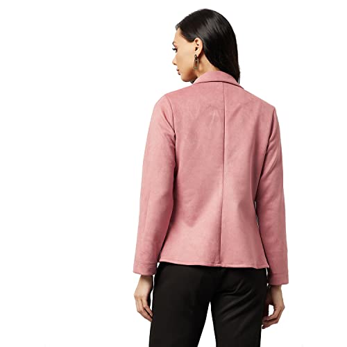 Marie Claire Women's Casual Suede Shrug Sweater (MC2315_Peach_L)