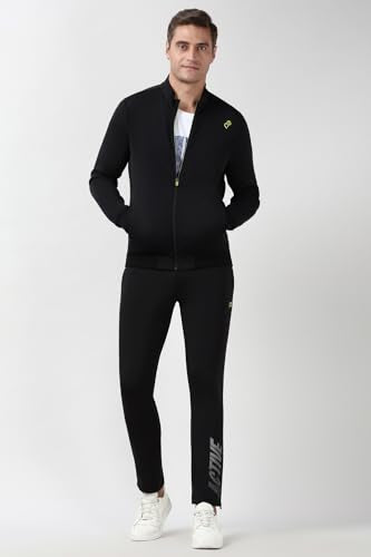 Men Black Solid Casual Jacket