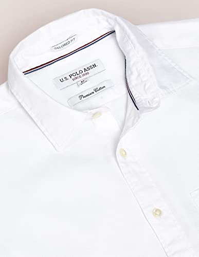 U.S. POLO ASSN. Cotton Men's Regular FiT-Shirts White L