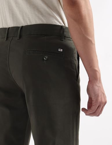 Arrow Sport Men's Twill Air Soft Trousers (ASAKTR2688_Green_32)