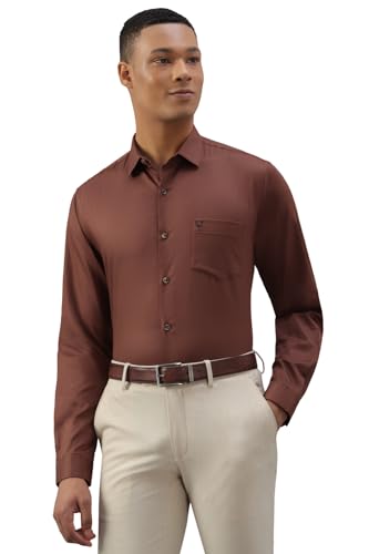 Allen Solly Men's Slim Fit Shirt (Brown)