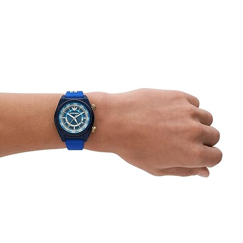 Emporio Armani Blue Quartz Fabric Watch AR11564