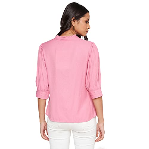 AND Women's Regular Fit Blouse (EE23AB042TTR_PINK XL)