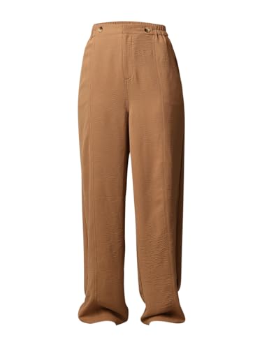 ONLY Women's Flared High-Rise Brown Pants