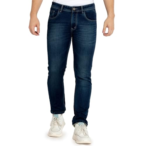 Status Quo Mens Straight Slim Fit Mid Rise Denim