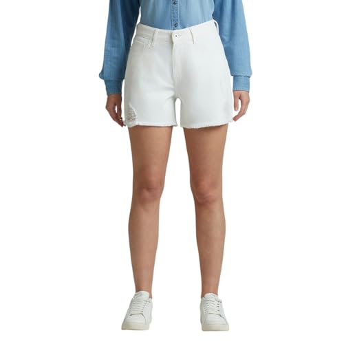 Pepe Jeans Rachel White High Waist Regular Fit Shorts