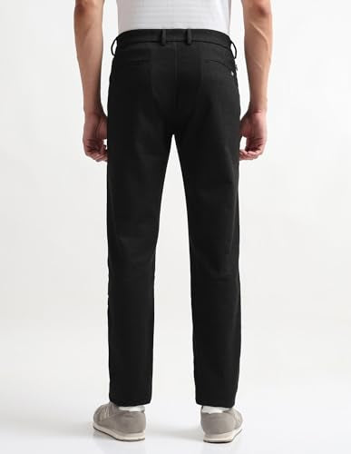 Arrow Sport Men's Heathered Twill Trousers (ASAKTR2692_Grey_34)