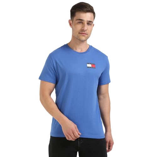 Tommy Hilfiger Mens Blue Color Tshirt (XL)