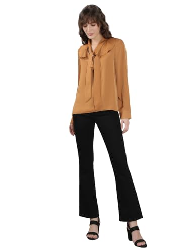 VERO MODA Women's Regular Fit Brown Top